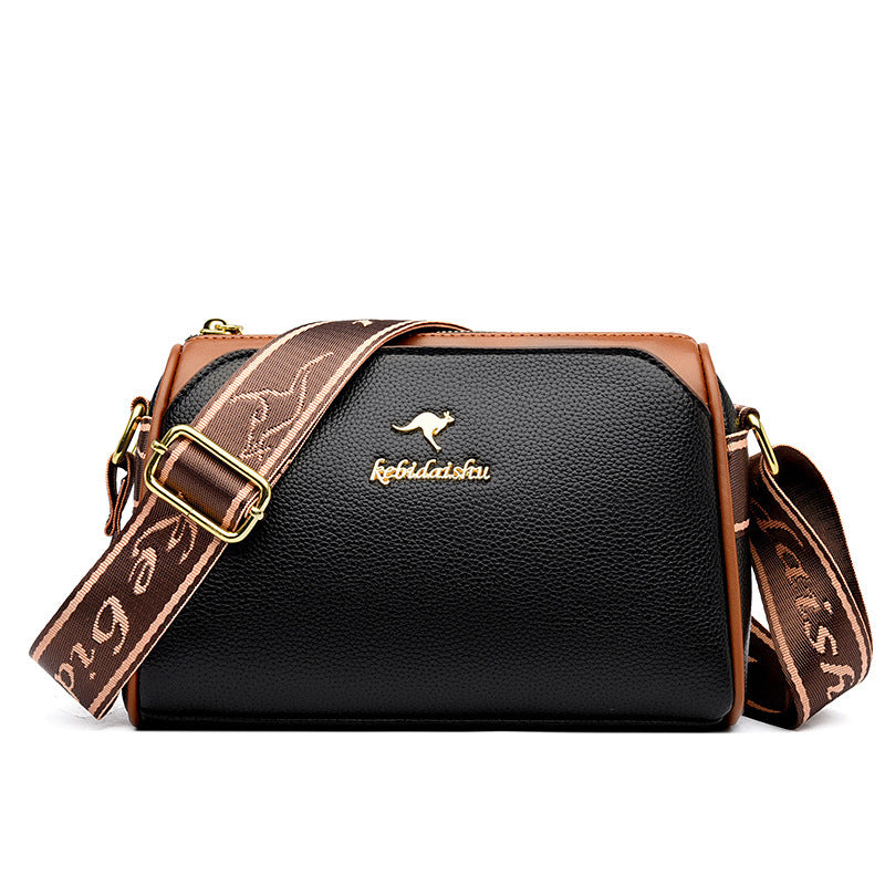 Damen Rhombus Leder Mode Schulter Messenger Bag