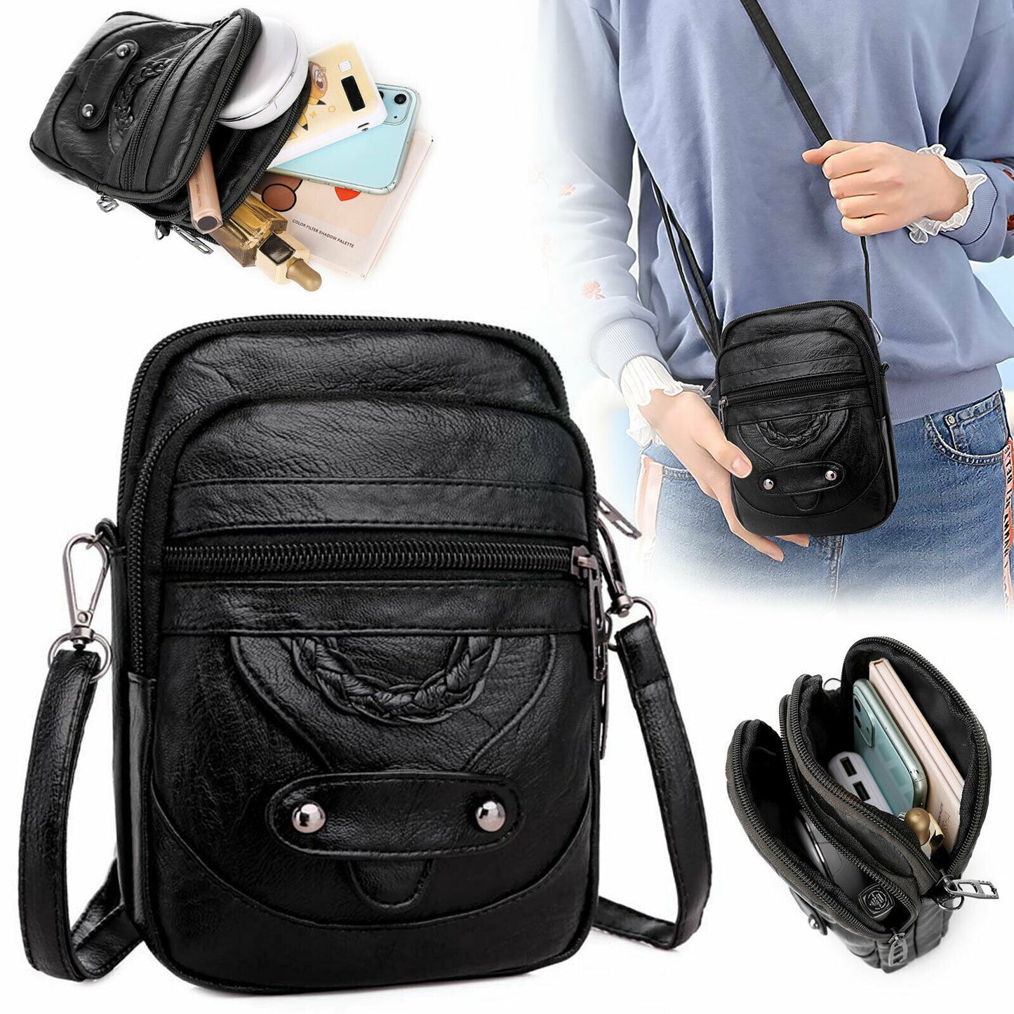 Kleine Handy Geldbörse Brieftasche Umhängetasche Fall Cross-Body-Beutel Handtasche Frauen