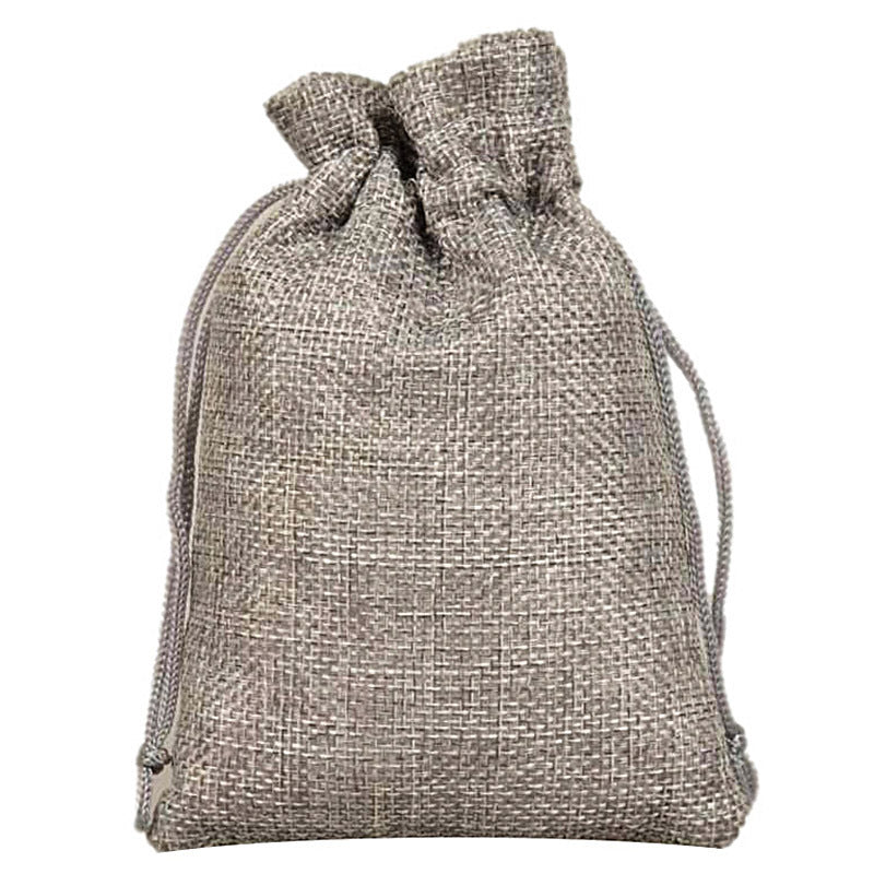 Hersteller Großhandel Kordelzug Leinenbeutel Mini Seil Leinen Schmuck Verpackung Geschenktüte Bündel Mund Kleine Stofftasche
