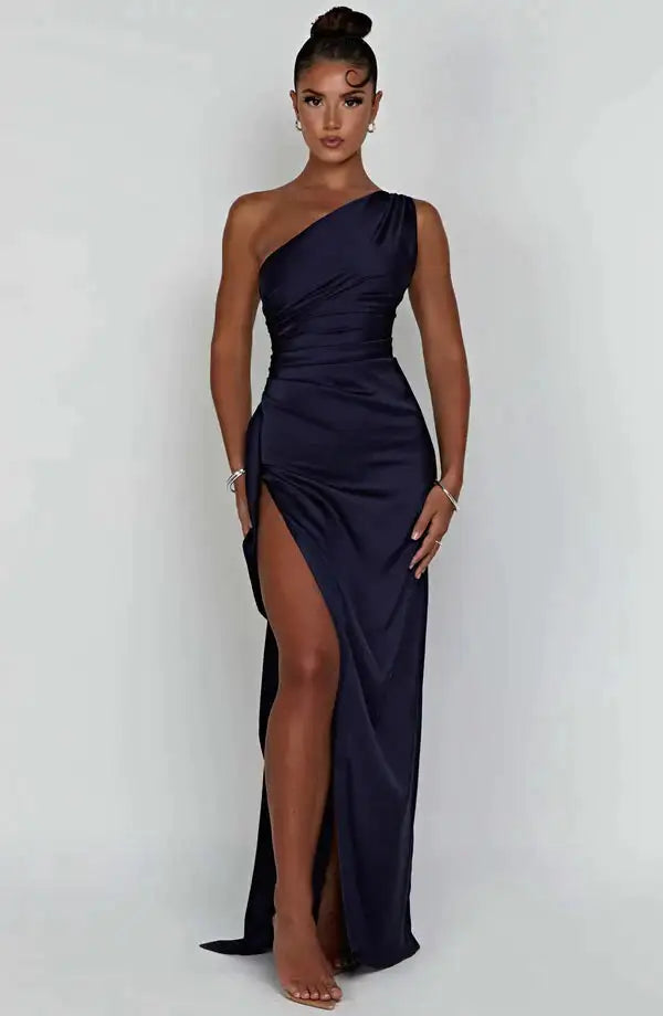 Satin One-Shoulder-Ballkleider