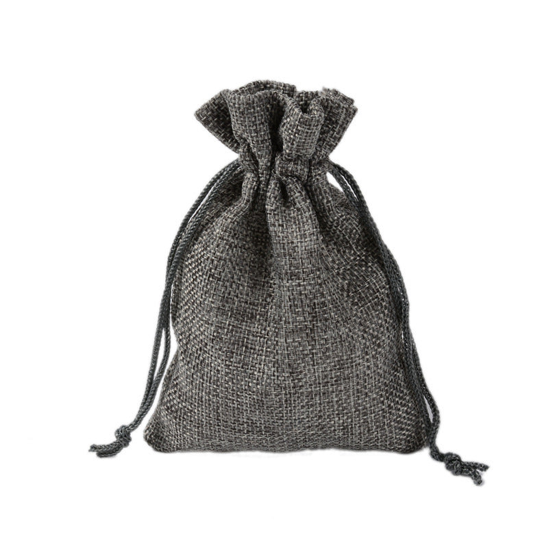 Hersteller Großhandel Kordelzug Leinenbeutel Mini Seil Leinen Schmuck Verpackung Geschenktüte Bündel Mund Kleine Stofftasche