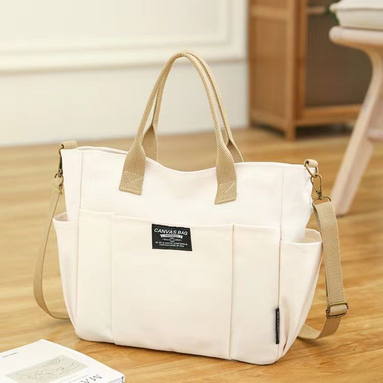 Schultertasche aus Canvas mit großem Fassungsvermögen, Handtasche für Pendler