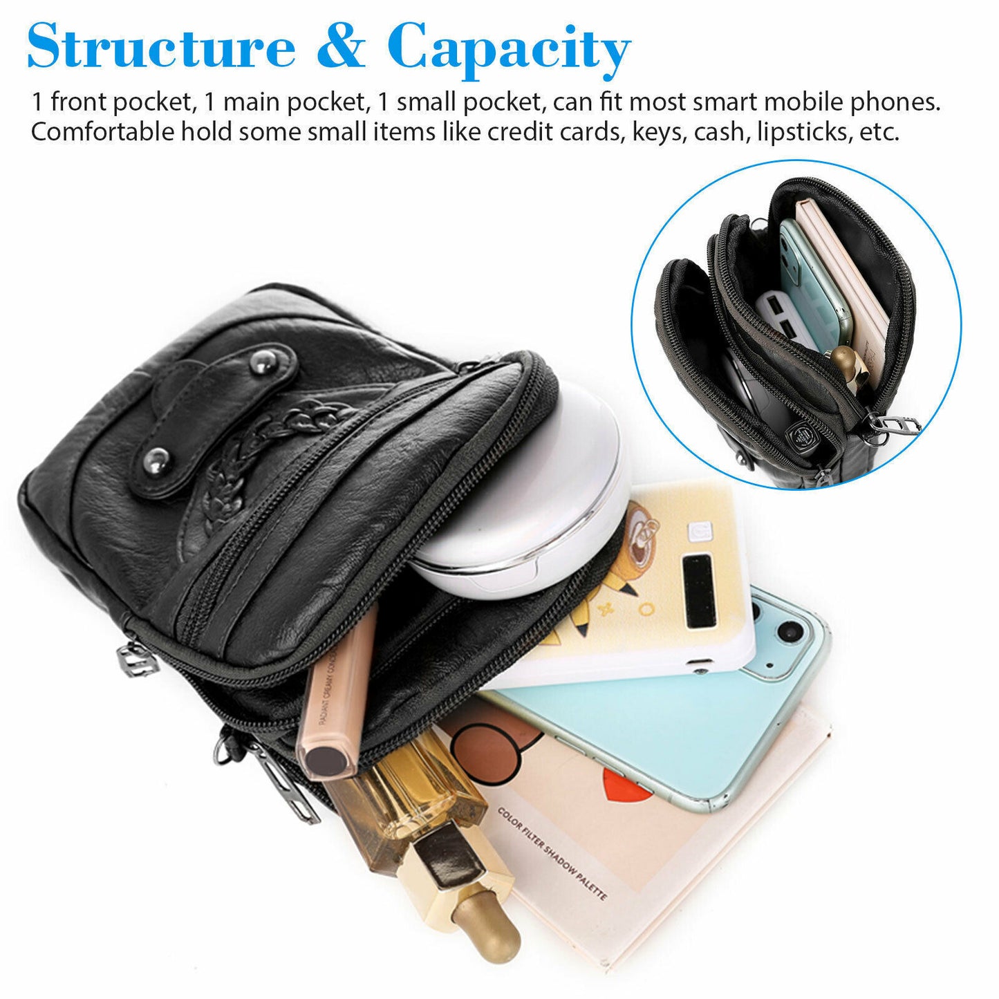 Kleine Handy Geldbörse Brieftasche Umhängetasche Fall Cross-Body-Beutel Handtasche Frauen