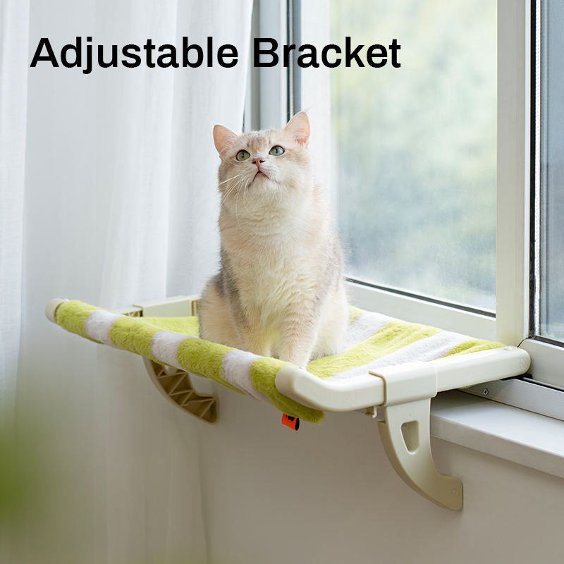 Mewoofun Cat Hammock One-Step Sliding Clamping Slot Adjustment Cat Window Hammock with Removable Covers 15kg Pet Accessories