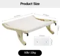 Mewoofun Cat Hammock One-Step Sliding Clamping Slot Adjustment Cat Window Hammock with Removable Covers 15kg Pet Accessories