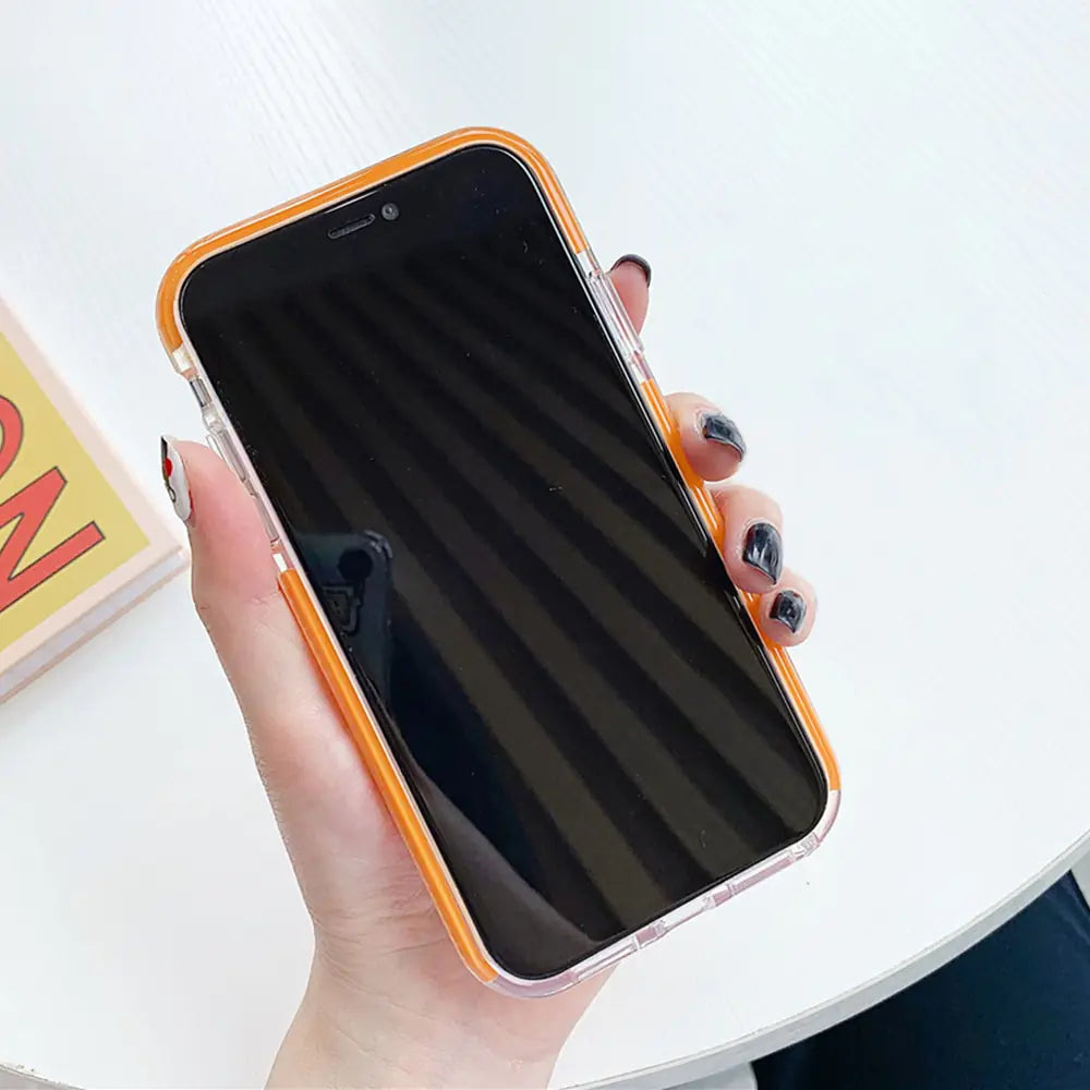 Luxury Orange border DHL Letter label Phone Case for iPhone