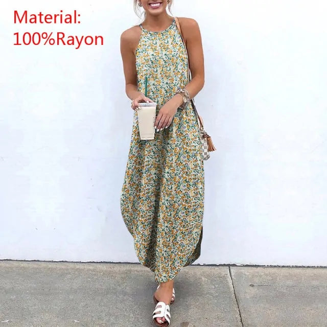 Sleeveless Summer Long Dresses