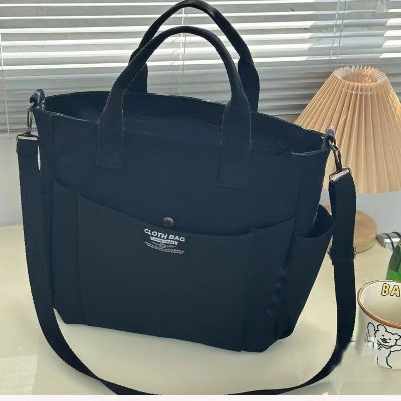 Schultertasche aus Canvas mit großem Fassungsvermögen, Handtasche für Pendler