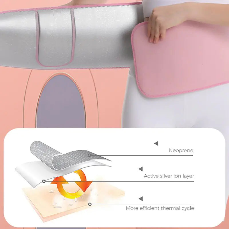 AfruliA Sportgurt, schmaler Taillentrainer, Cincher, Rückenstütze, silberne Abdeckung, Sauna-Schwitzgürtel, Schlankheitsgürtel, Body Shaper, Faja-Mieder